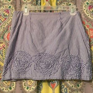 Striped purple and white skirt